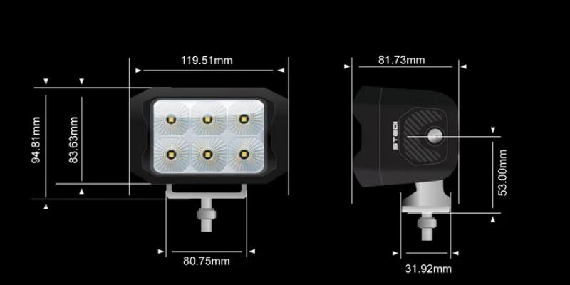 Preview: STEDI G6 Black FLOOD Work LED